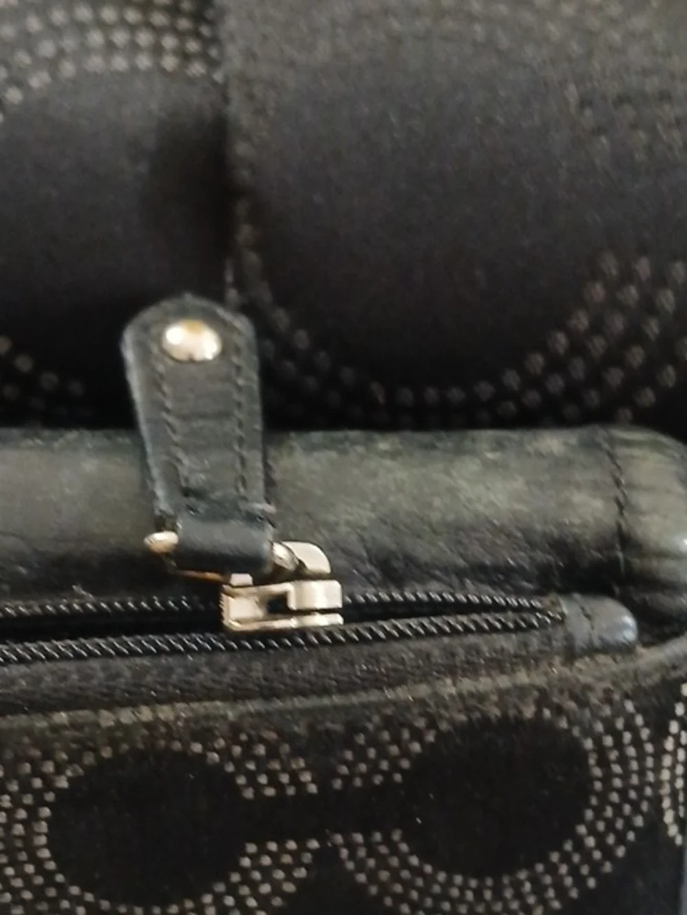 Coach Black Signature Shoulder Bag with Matching Wallet